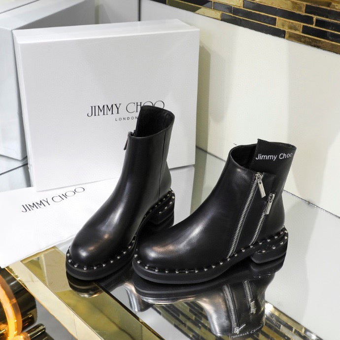 Chu Boots Black  Zippers