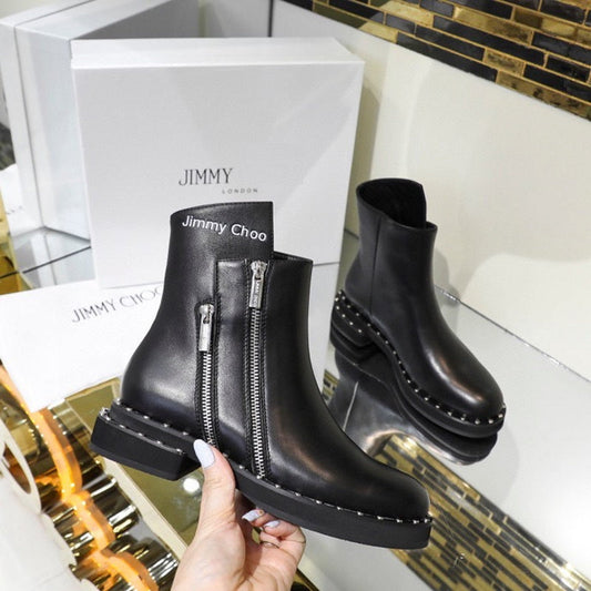 Chu Boots Black  Zippers