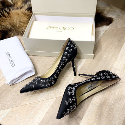 Jimy Chu Shoes Black Stones