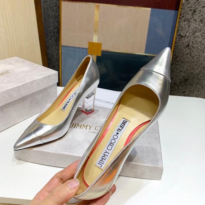 Jimy Chu Shoes Silver & White