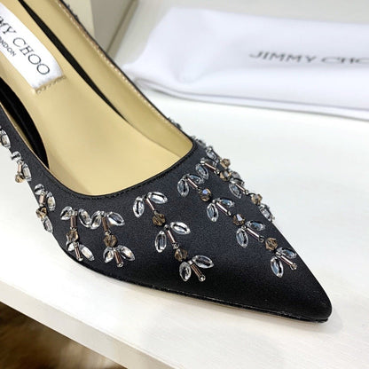 Jimy Chu Shoes Black Stones