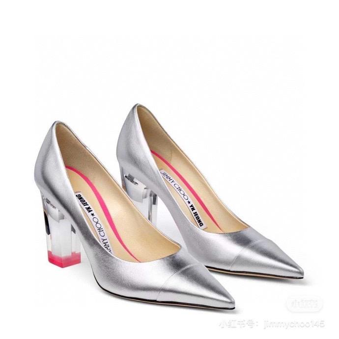 Jimy Chu Shoes Silver & White