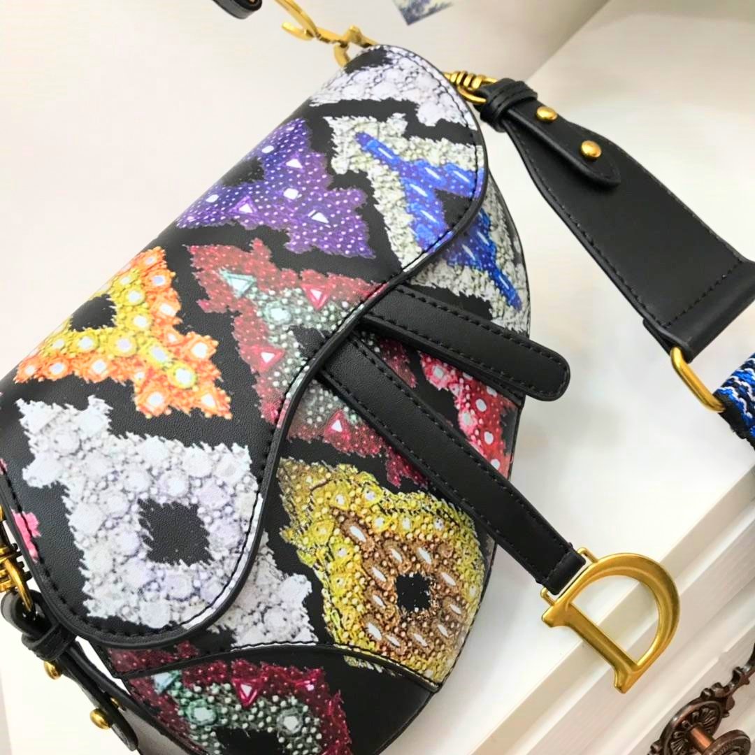 dior saddle embroidery bag