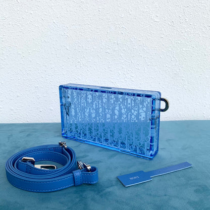 CHD Bag Purse Plexiglass Blue