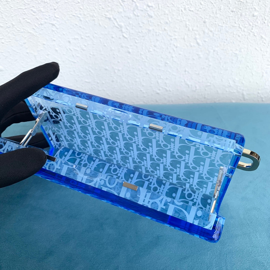 CHD Bag Purse Plexiglass Blue