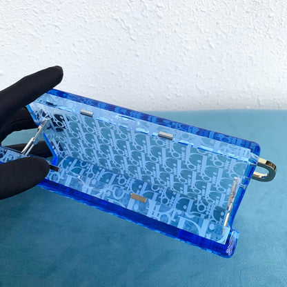 CHD Bag Purse Plexiglass Blue