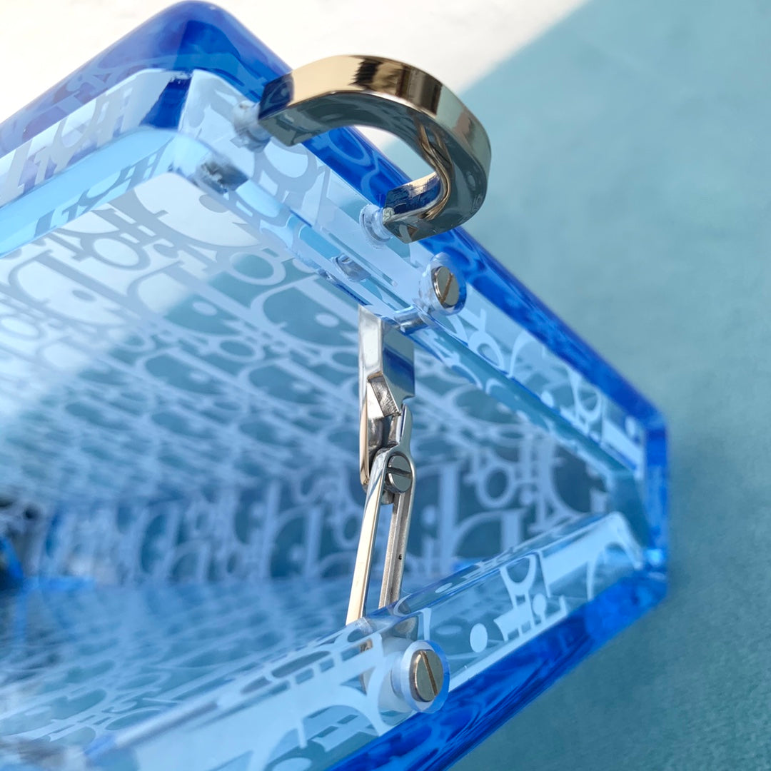 CHD Bag Purse Plexiglass Blue