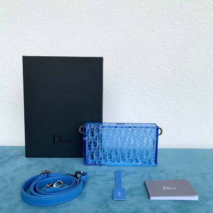 CHD Bag Purse Plexiglass Blue