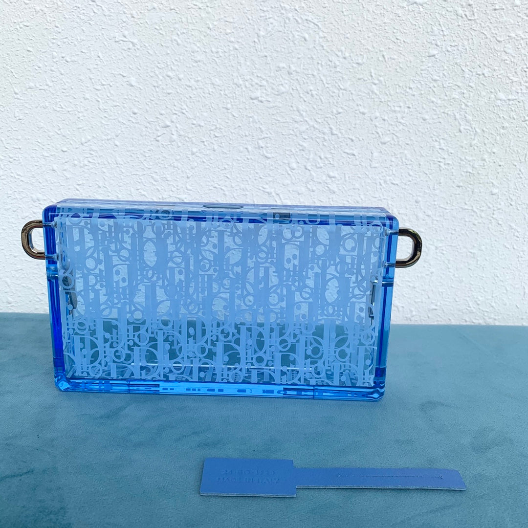 CHD Bag Purse Plexiglass Blue
