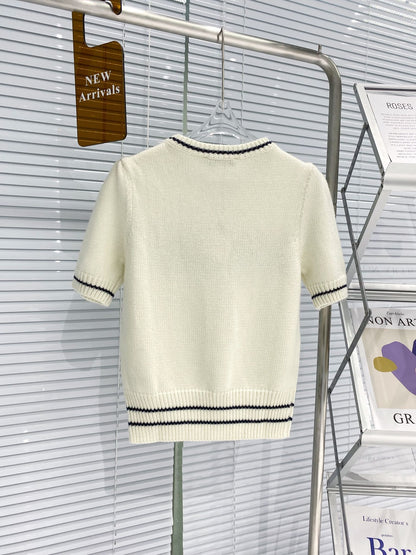 CHD Knitted Top  Short Sleeve