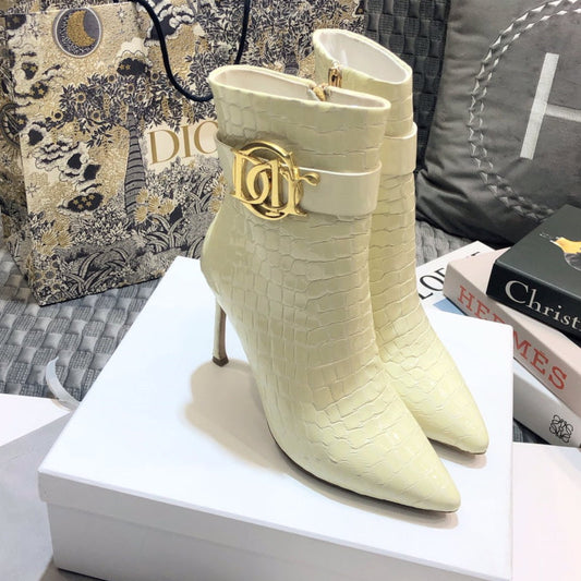 CHD Boots Heels White
