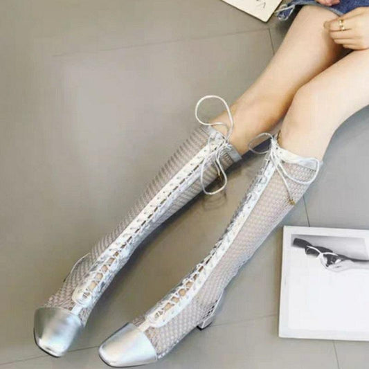 dior boot silver