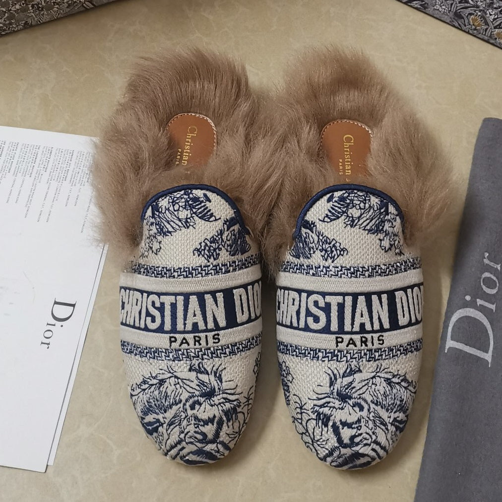 CHD Mule Slippers Fur Shearling