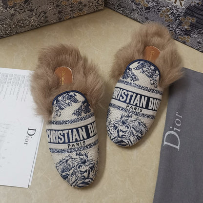CHD Mule Slippers Fur Shearling