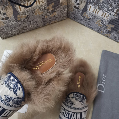 CHD Mule Slippers Fur Shearling