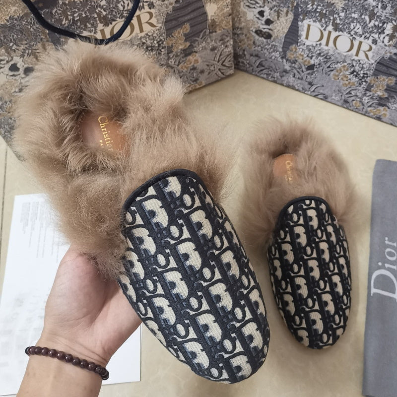 CHD Mule Slippers Fur Shearling