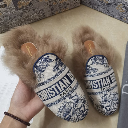 CHD Mule Slippers Fur Shearling