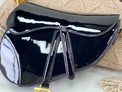 CHD Bag  Saddle Black Varnish