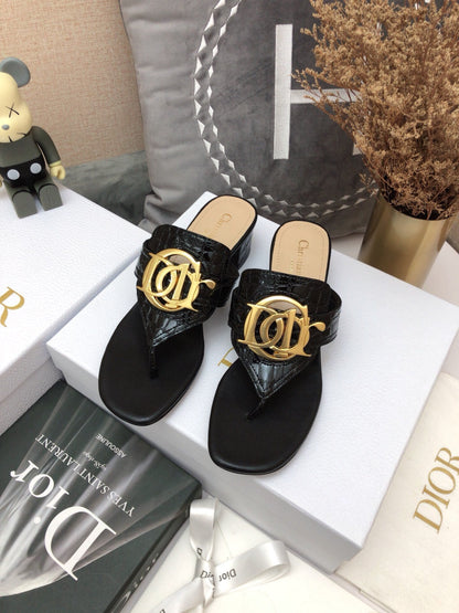 CHD Slippers Heels  2 Color 's Mule