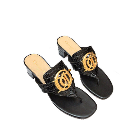 CHD Slippers Heels  2 Color 's Mule
