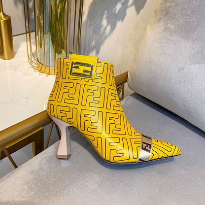 Fen  Boots  Yellow Heels