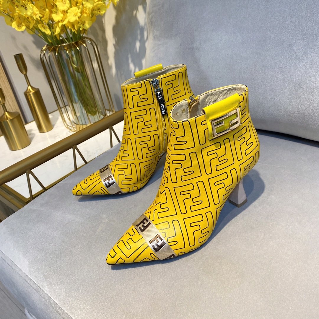 Fen  Boots  Yellow Heels