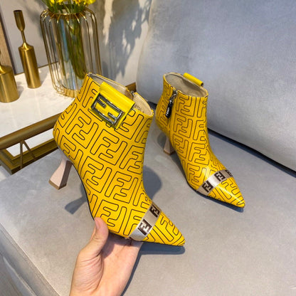 Fen  Boots  Yellow Heels