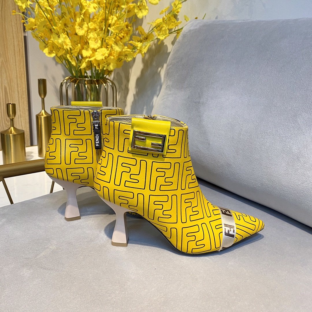 Fen  Boots  Yellow Heels