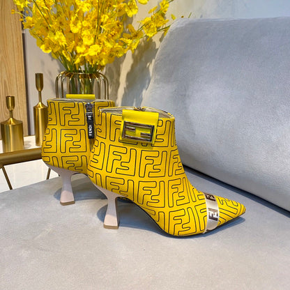 Fen  Boots  Yellow Heels