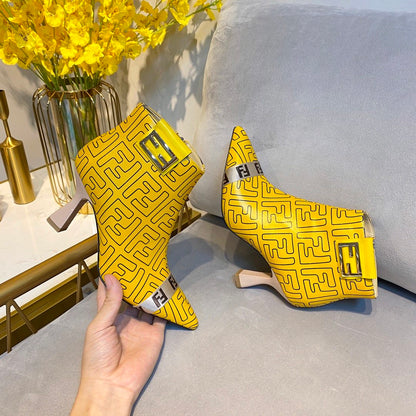 Fen  Boots  Yellow Heels