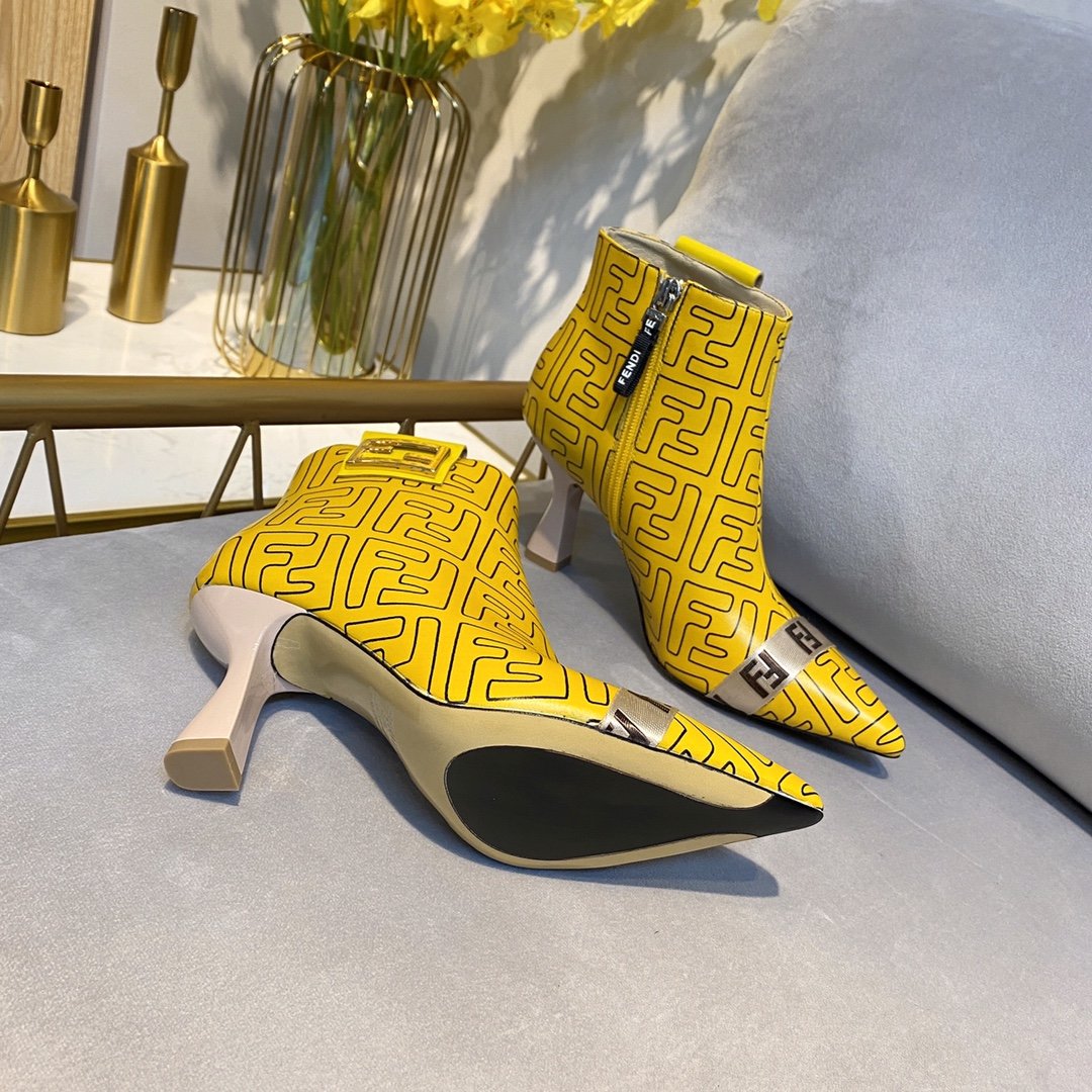 Fen  Boots  Yellow Heels