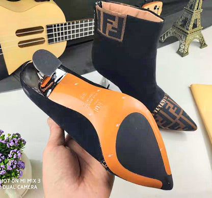 Fen Boots Heels Brown