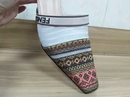 Fen Mule White Shoes
