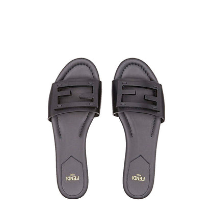 FEN Slippers Toe  Mule Black
