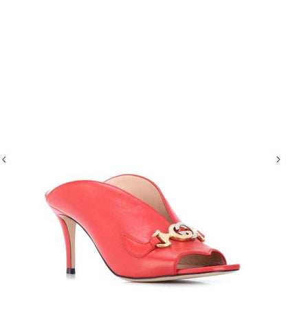 GU  Mule Slide Sandals Red