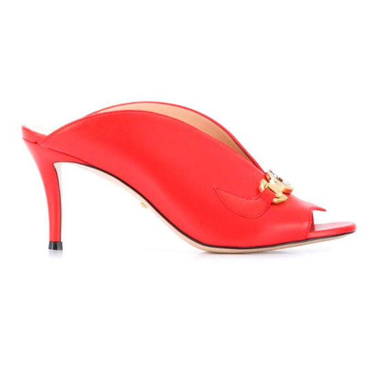 GU  Mule Slide Sandals Red