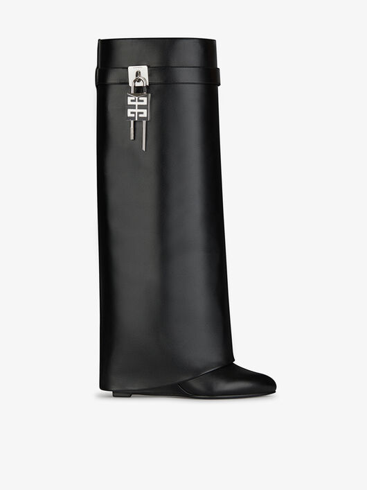 GIVENJY  Boots Black High Knees Shark