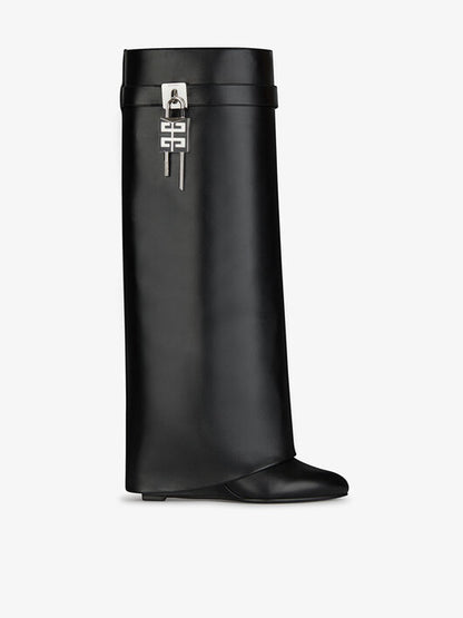 GIVENJY  Boots Black High Knees Shark