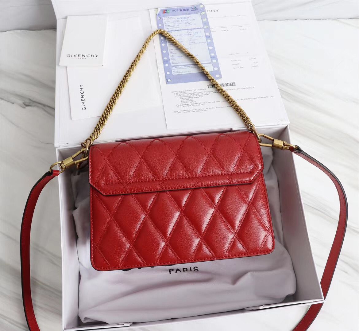 Givenjy  Bag Red  2 Size's