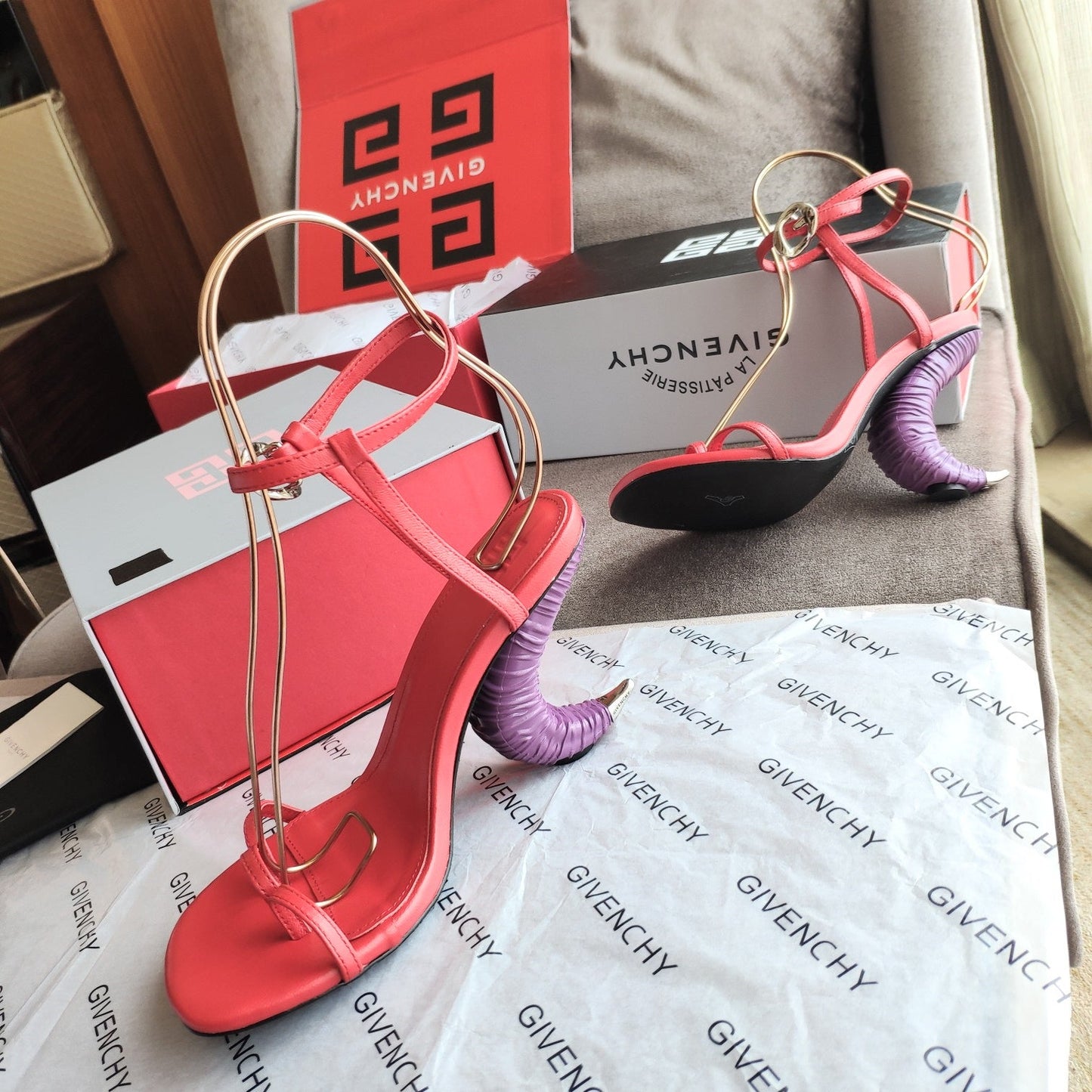 GIVENJY  Shoes HORN Heels 10 cm  2 Color 's