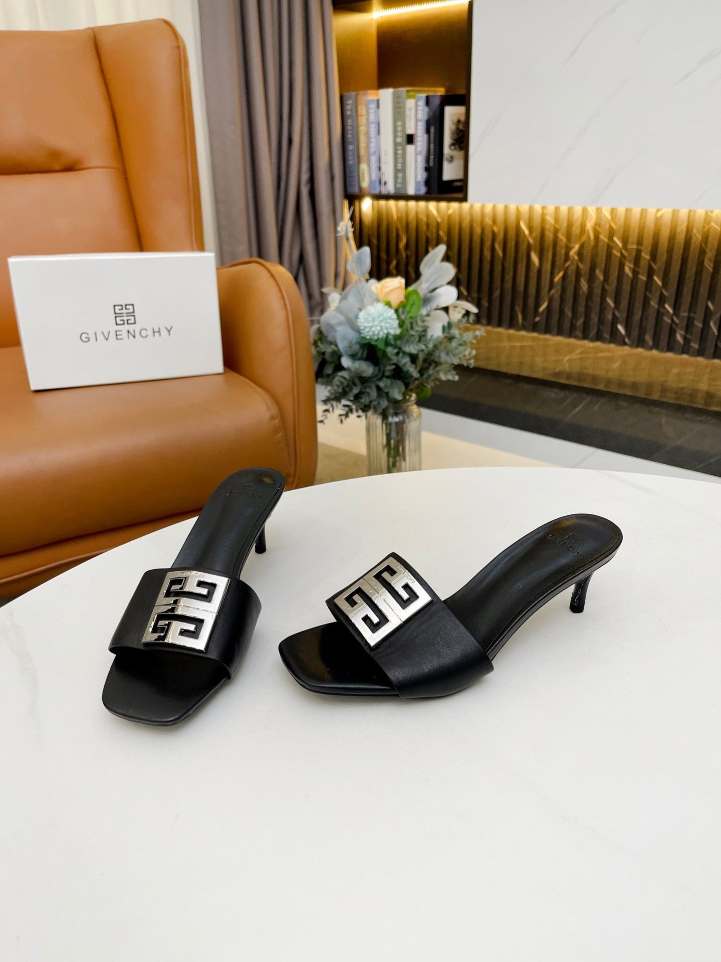 GIVENJY Sandals Slippers Heels 5 Color 's