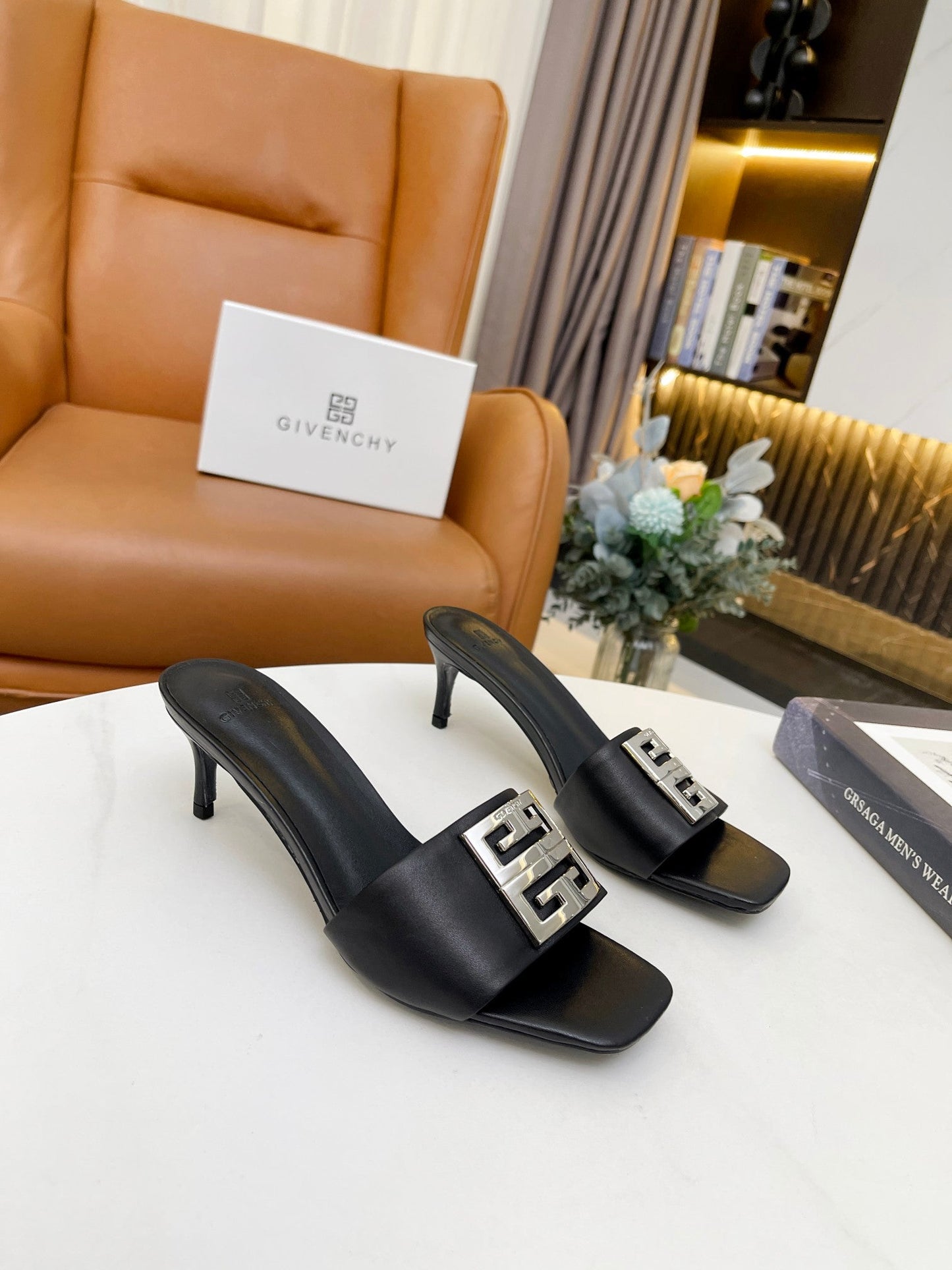 GIVENJY Sandals Slippers Heels 5 Color 's