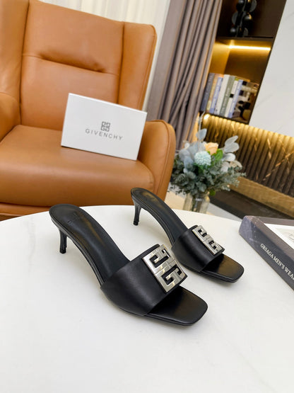 GIVENJY Sandals Slippers Heels 5 Color 's