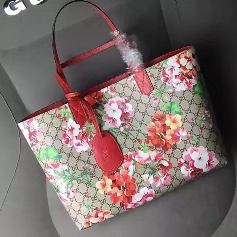GU Tote Bag Mono Flowers 2 Side