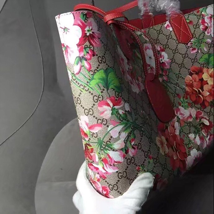 GU Tote Bag Mono Flowers 2 Side