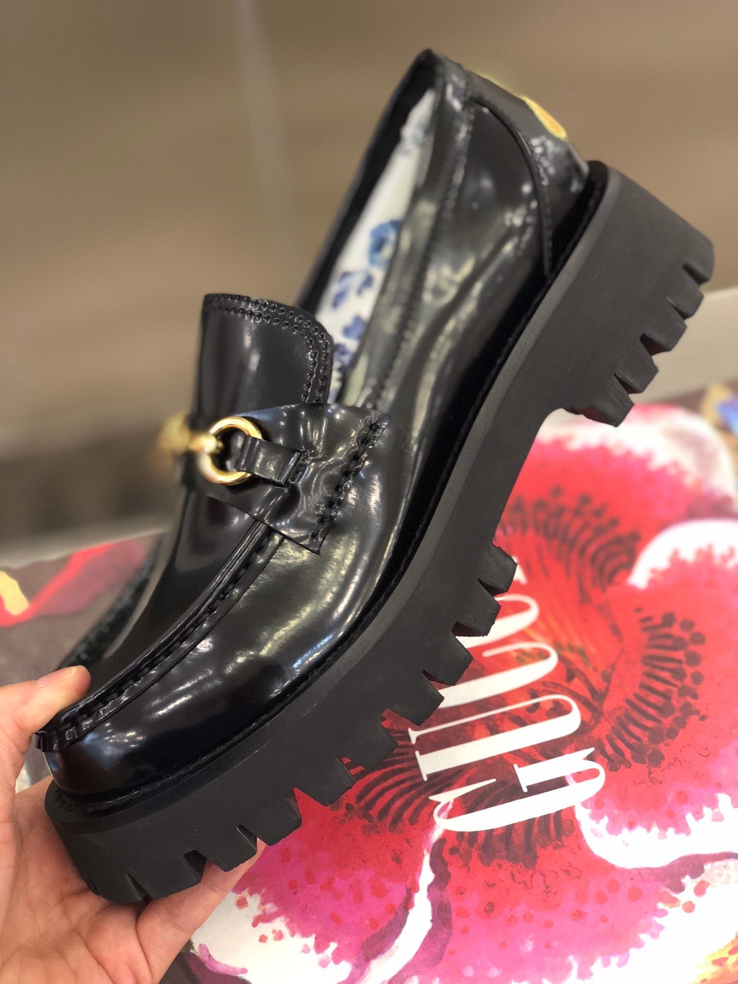 GU Shoes Platform Loafer Lug Sole