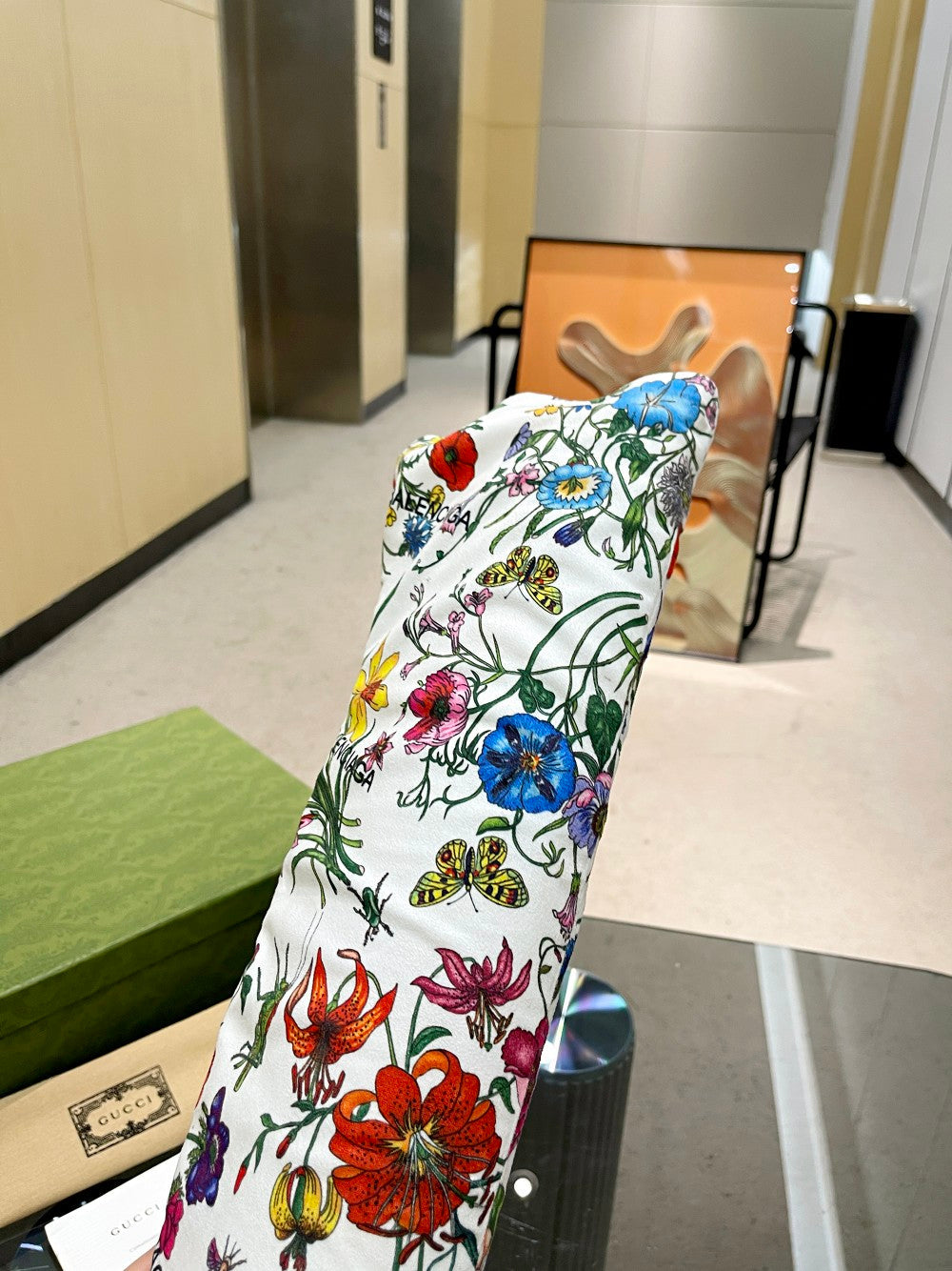 GU vs *BAL Boots High Above Knee 3 Style 's Flowers Stretch