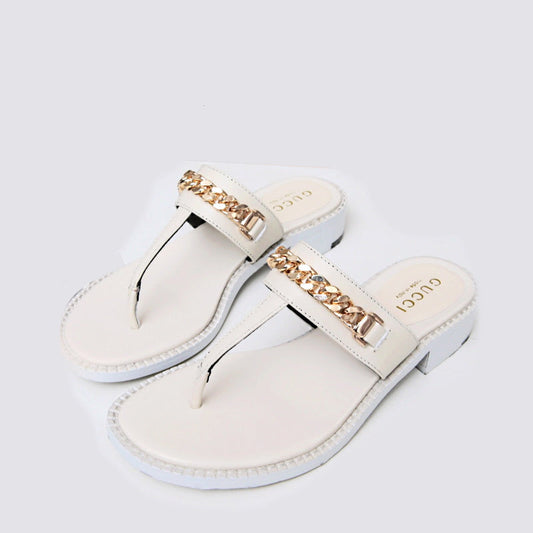 GU Slippers Sandals White