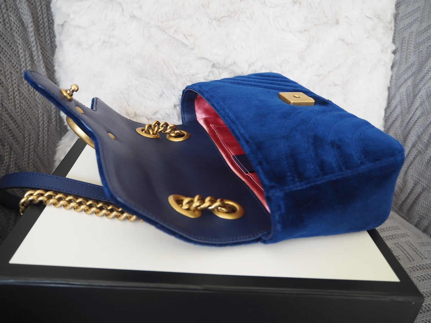 GU Bag Marmont  Velvet Shoulder 26 CM 4 color 's