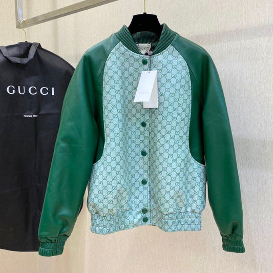 GU Leather Jacket Green